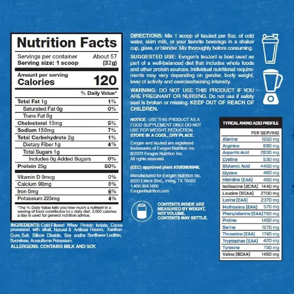 PROTEINA AISLADA ISOJECT 4LB EVOGEN