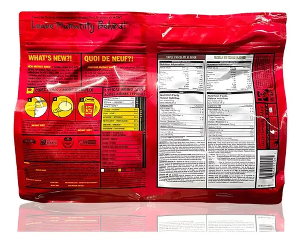 PROTEINA WHEY 4LB MUTANT - DOBLE SABOR