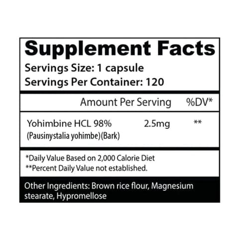 Yohimbine HCL 120CAPS
