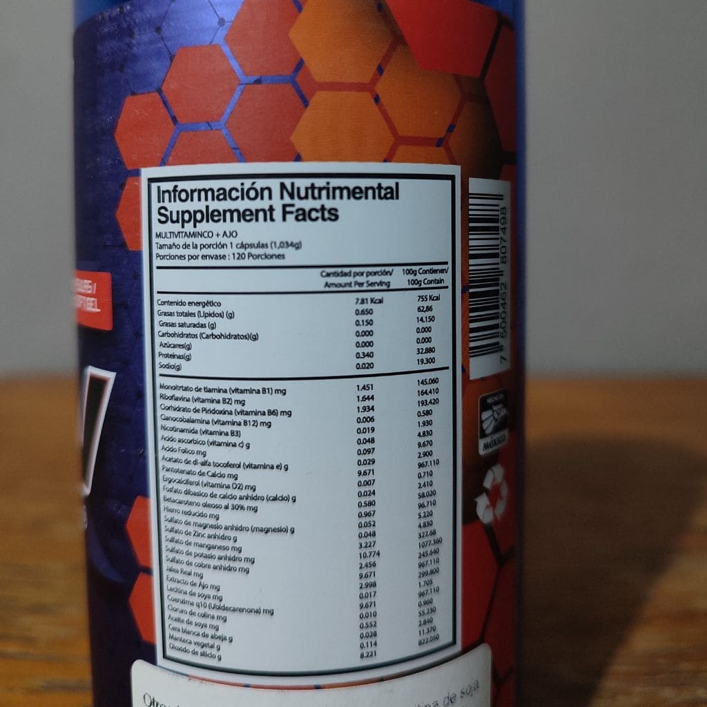 ALPHA NUTRITION MULTIVITAMÍNICO | Complejo Multivitamínico (120caps)