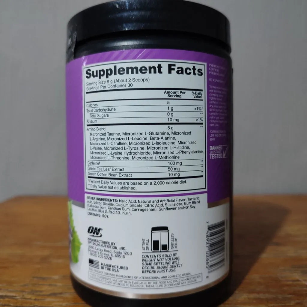 OPTIMUM AMINO ENERGY | Aminoácidos energéticos (30 serv)