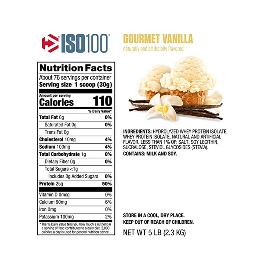 DYMATIZE ISO 100 | Proteína Aislada e Hidrolizada (5LB)