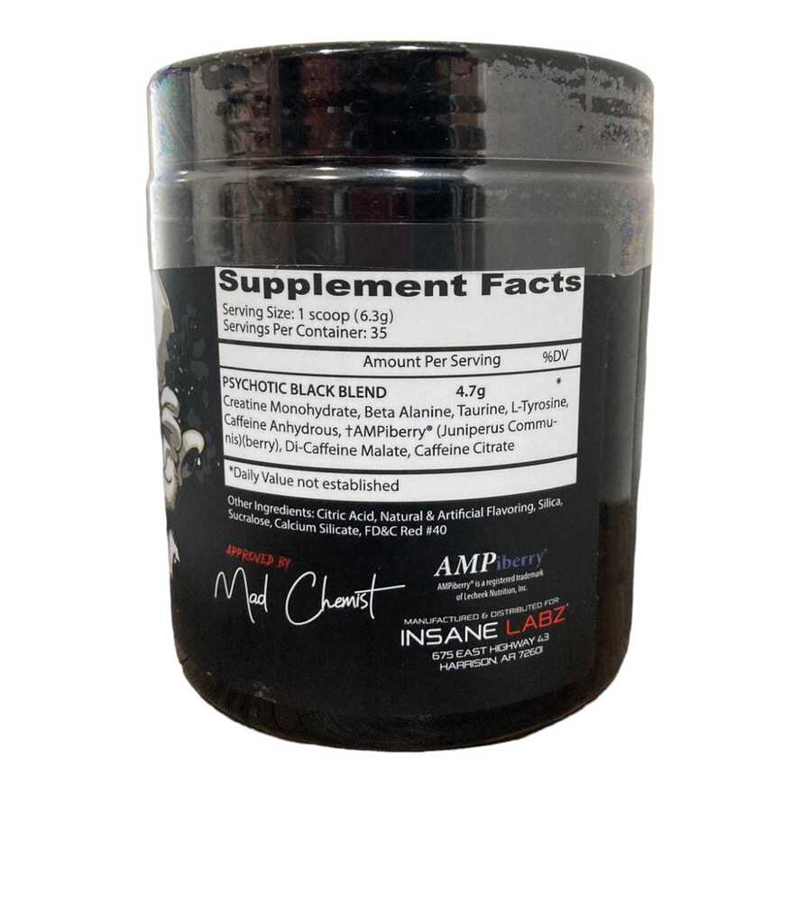 PRE ENTRENO PSYCHOTIC BLACK 35 SERV