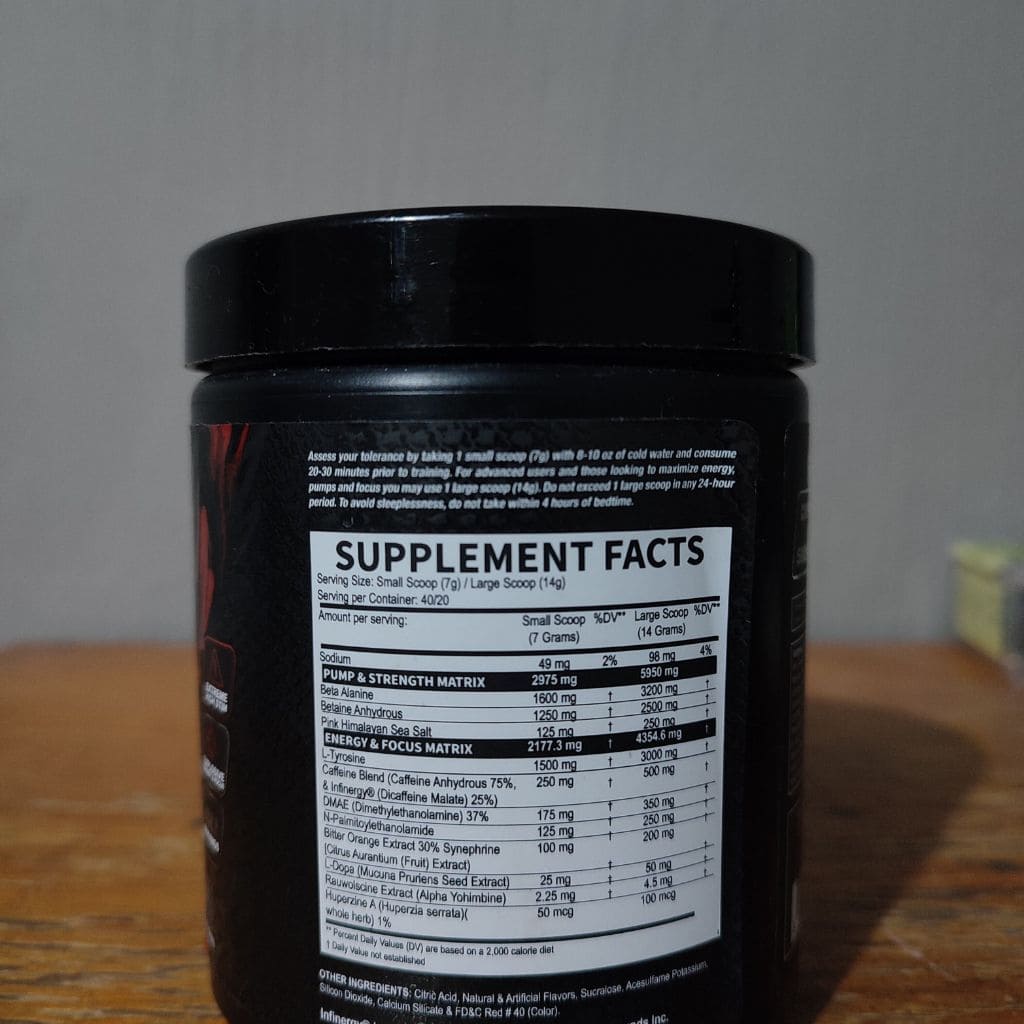 PRE ENTRENO VENOM INFERNO 40/20 SERV