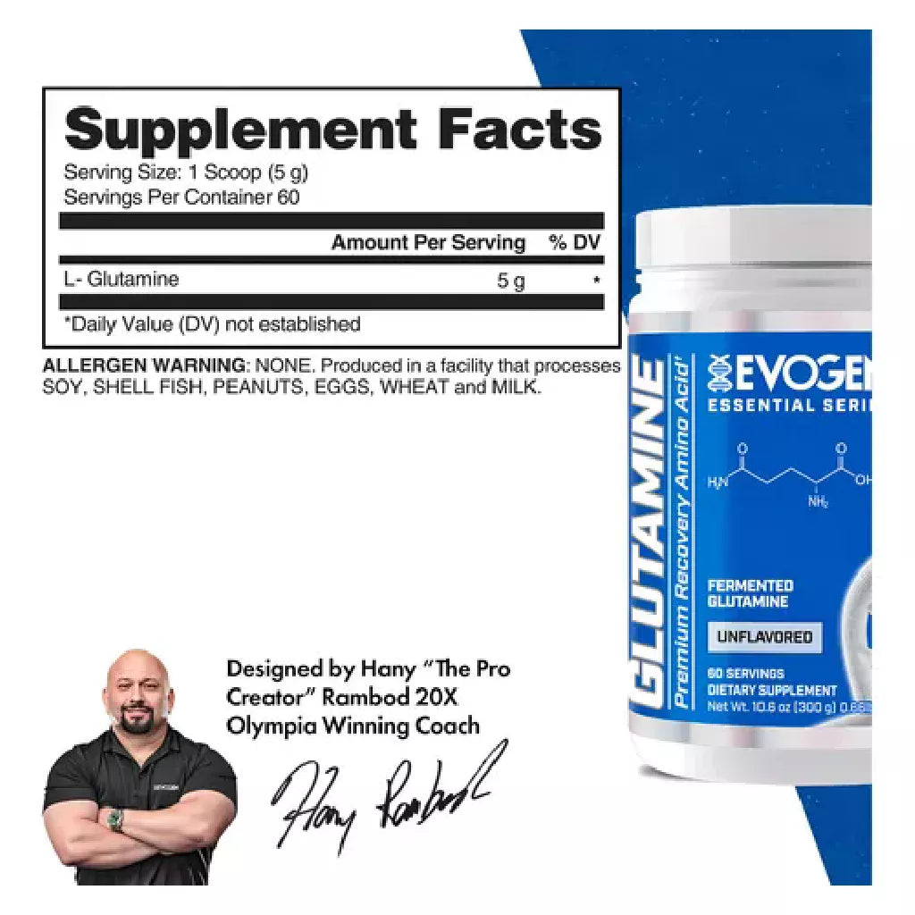EVOGEN GLUTAMINA | Glutamina avanzada (60 serv)
