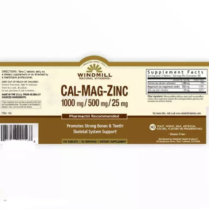 CALCIO-MAGNESIO-ZINC 100 CAPSULAS