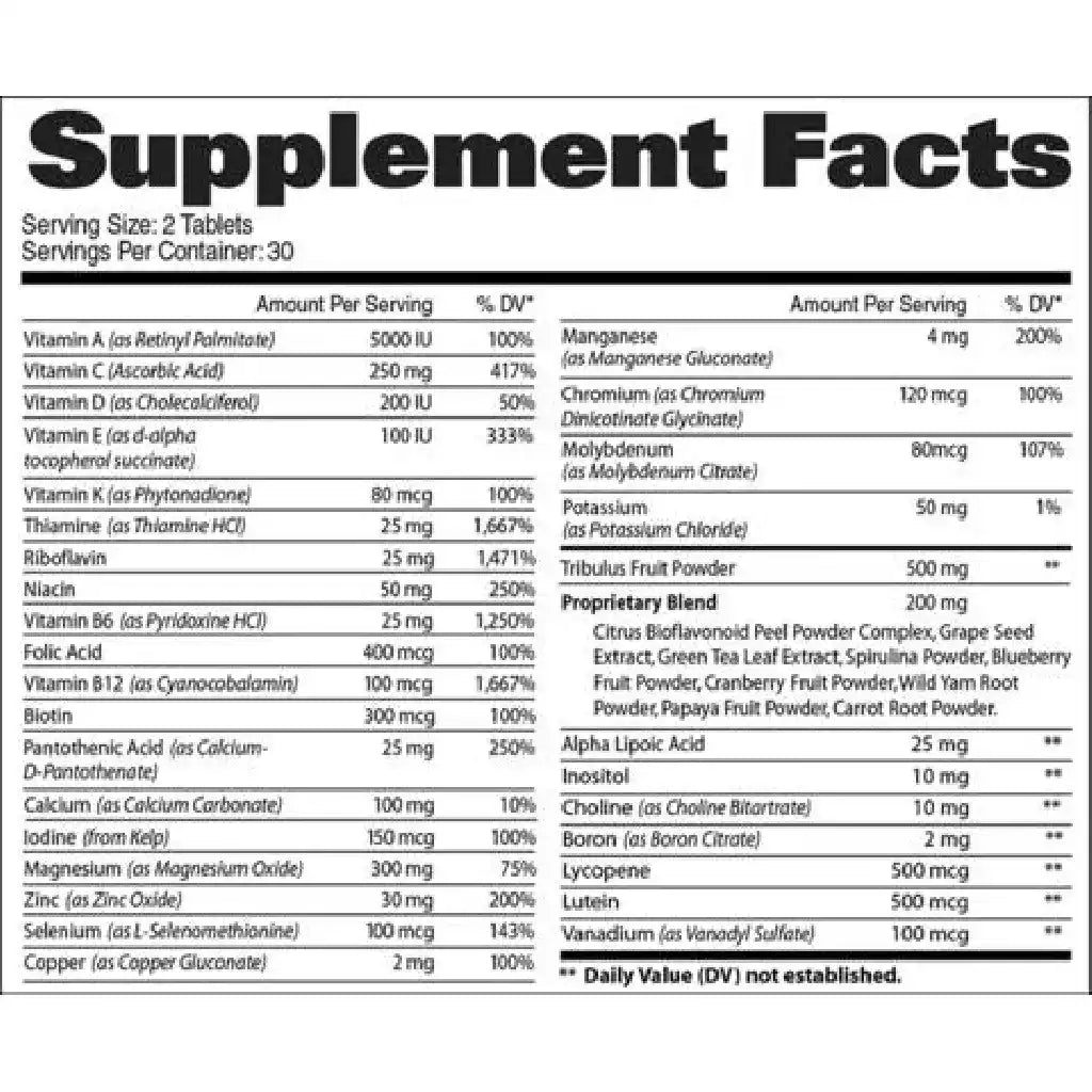MULTIVITAMIN TEST | Multivitamínico + Test Booster (60 caps)