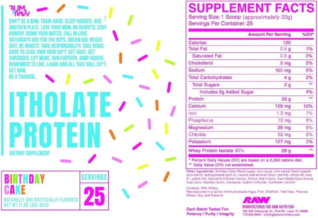 RAW NUTRITION ITHOLATE | Proteína Whey Aislada (2LB)