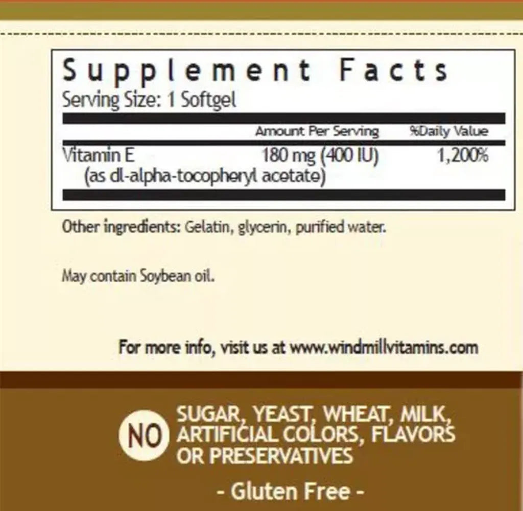 VITAMINA E 180MG 400IU 90 CAPS