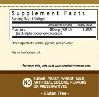 VITAMINA E 180MG 400IU 90 CAPS