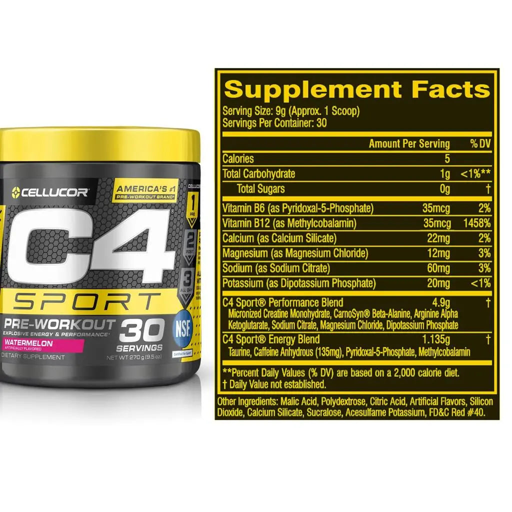 PRE ENTRENO C4 SPORT 30 SERV