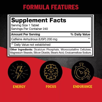 CAFEINA 240 CAPSULAS 200MG MUTANT