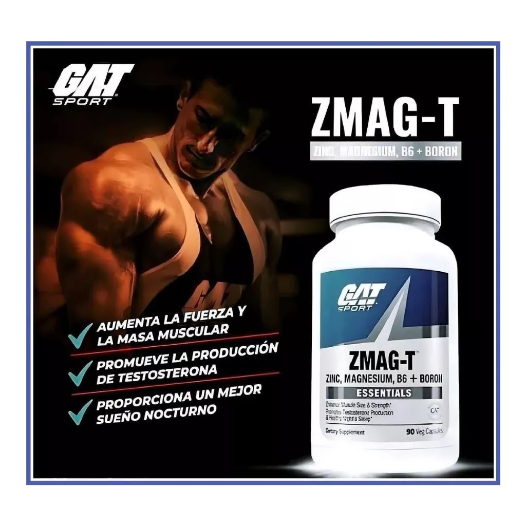 GAT SPORT ZMAG-T | Zinc, Magnesio y Test Support (90 caps)