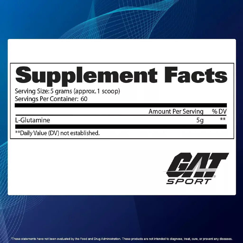 GAT SPORT GLUTAMINE | Glutamina pura (300 g)