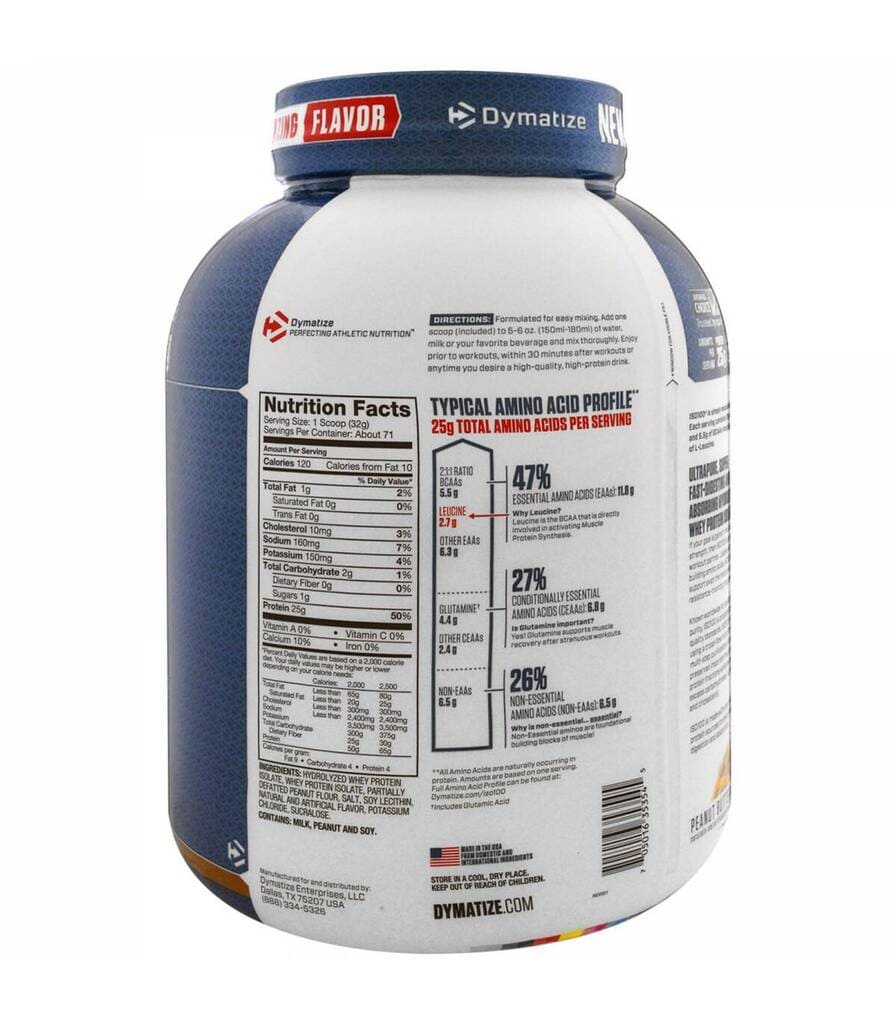 DYMATIZE ISO 100 | Proteína Aislada e Hidrolizada (5LB)