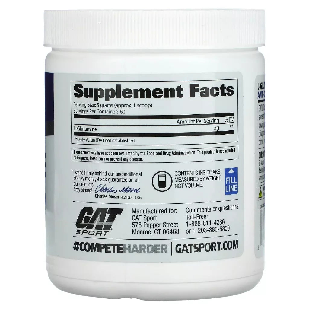 GAT SPORT GLUTAMINE | Glutamina pura (300 g)