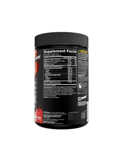 MUTANT HARDCORE BCAA | BCAA fermentados para recuperación (30 serv)