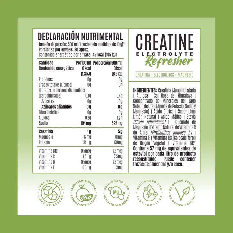 CREATINE ELECTROLYTE REFRESHER | Creatina con Electrolitos (300G)