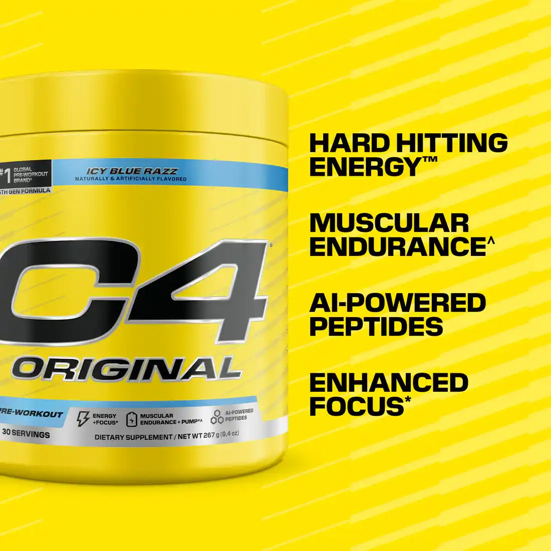 C4 ORIGINAL | Pre Entreno Energético (30 serv)
