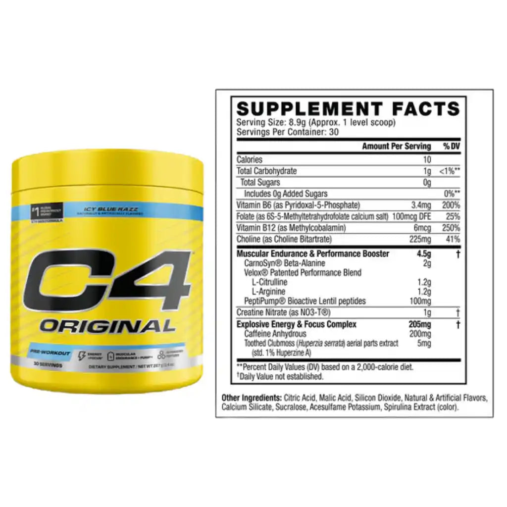 C4 ORIGINAL | Pre Entreno Energético (30 serv)