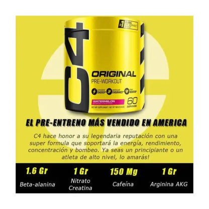 C4 ORIGINAL | Pre Entreno Energético (50 serv)