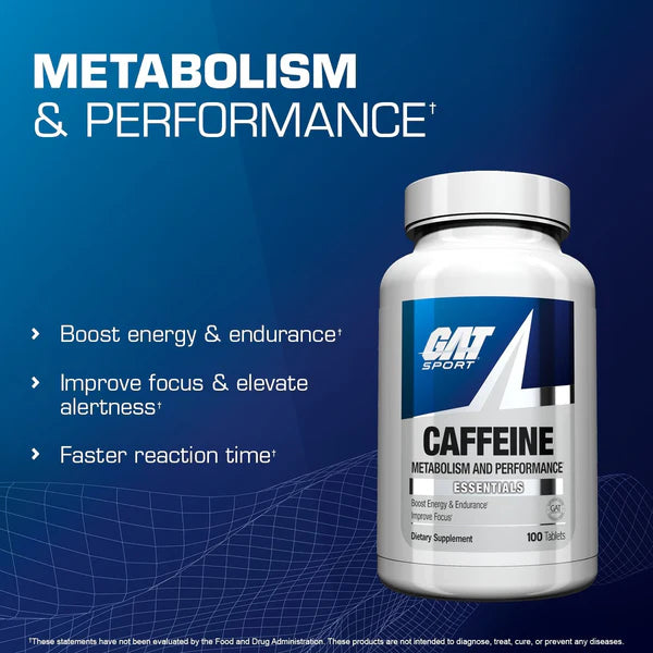 GAT SPORT CAFEÍNA | Estimulante energético (100 tabs)