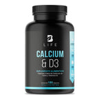 B-LIFE CALCIO + D3 | Suplemento de Calcio con Vitamina D3 (180 caps)