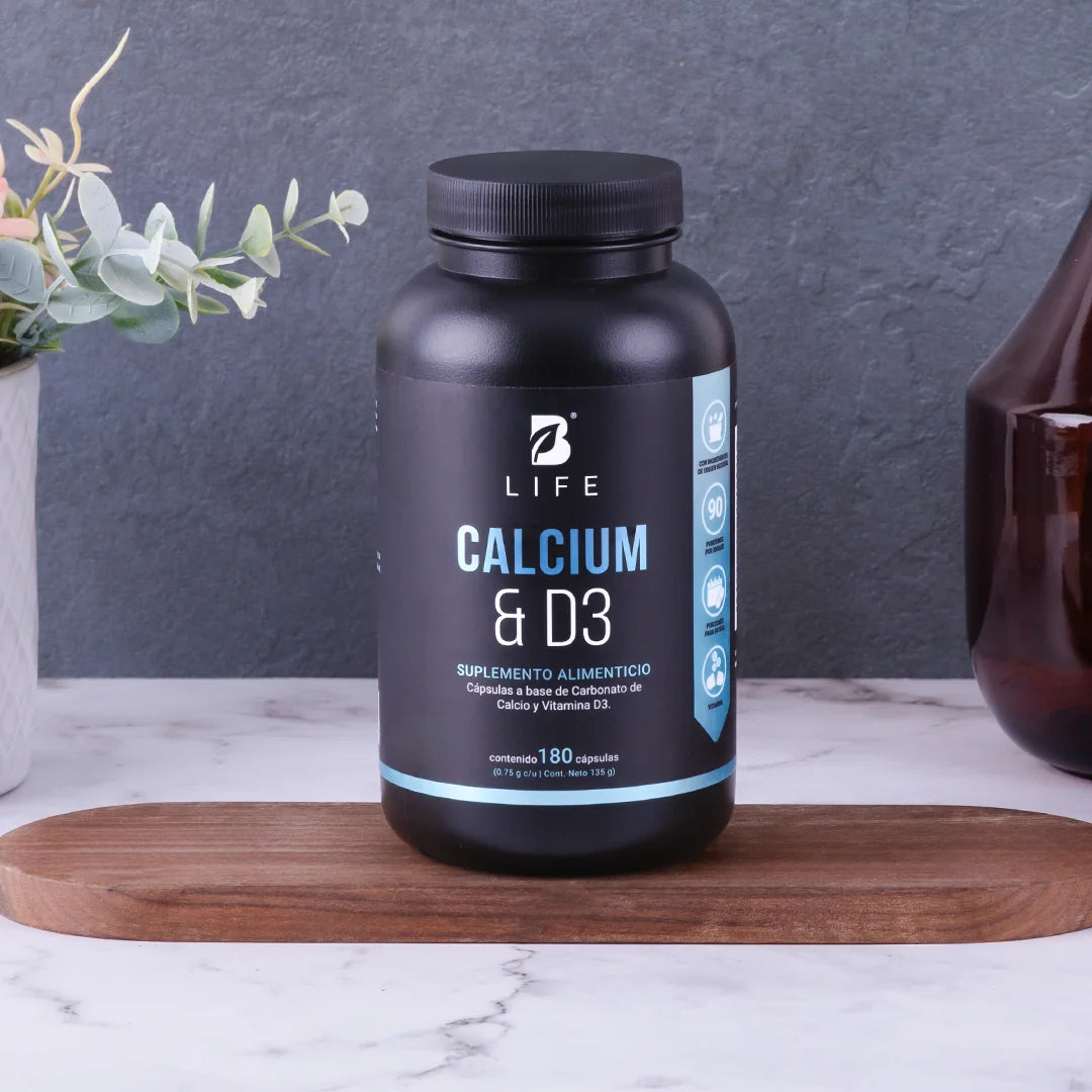 B-LIFE CALCIO + D3 | Suplemento de Calcio con Vitamina D3 (180 caps)