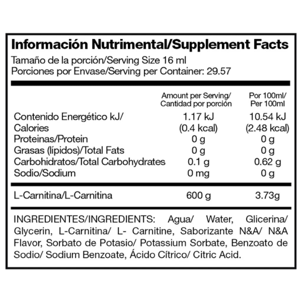 CARNITINA LÍQUIDA 16OZ | Alpha Nutrition