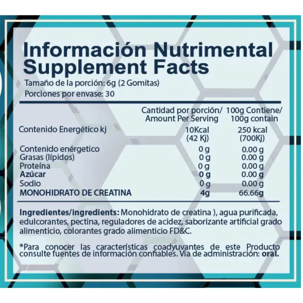 CREATINA EN GOMITAS ALPHA NUTRITION