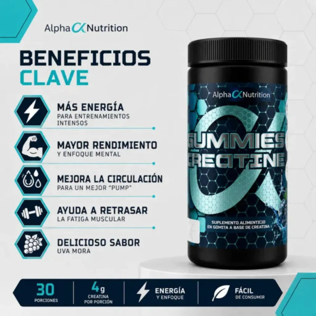 CREATINA EN GOMITAS ALPHA NUTRITION