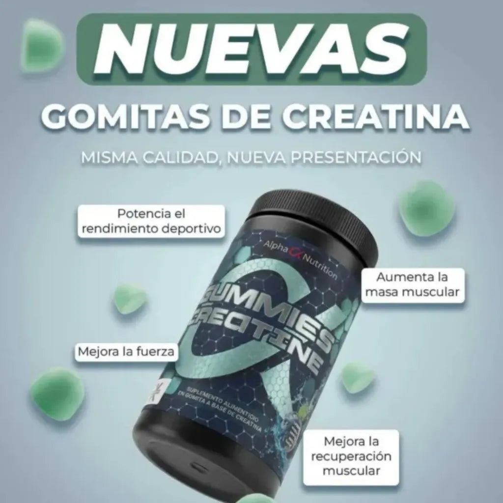 CREATINA EN GOMITAS ALPHA NUTRITION