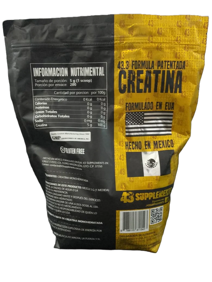 Creatina Monohidratada Bolsa 1Kg