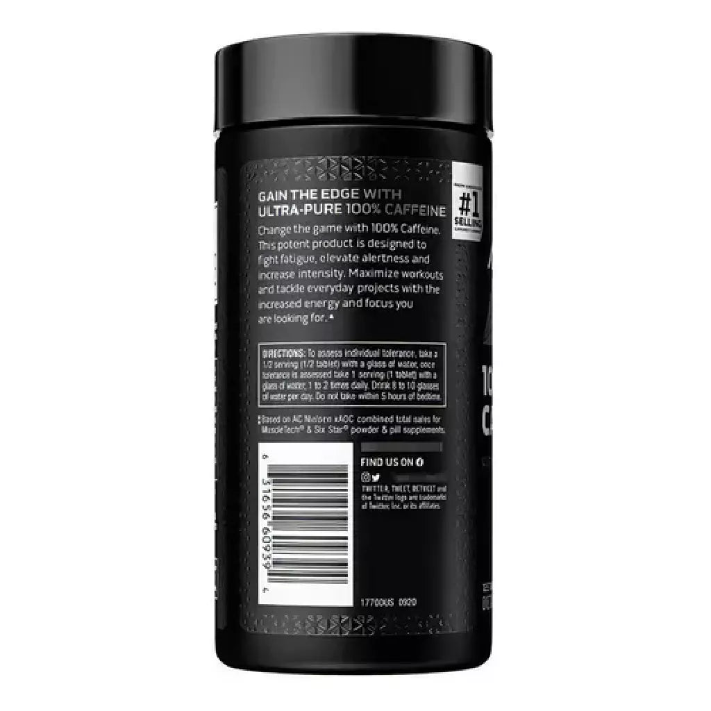 PLATINUM 100% CAFFEINE | Cafeína pura (125 ct)