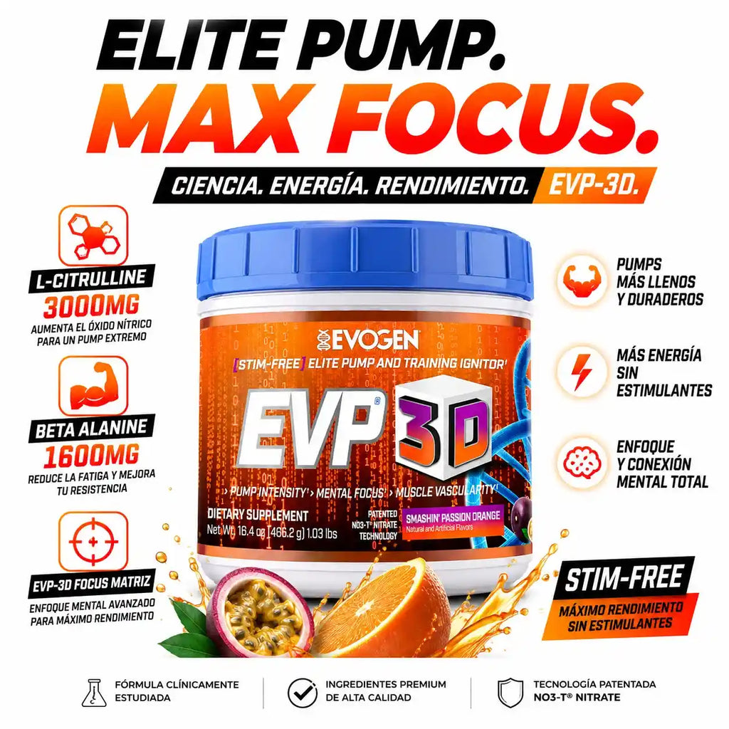 EVP 3D | Pre Entreno Sin Estimulantes (40/20 serv)