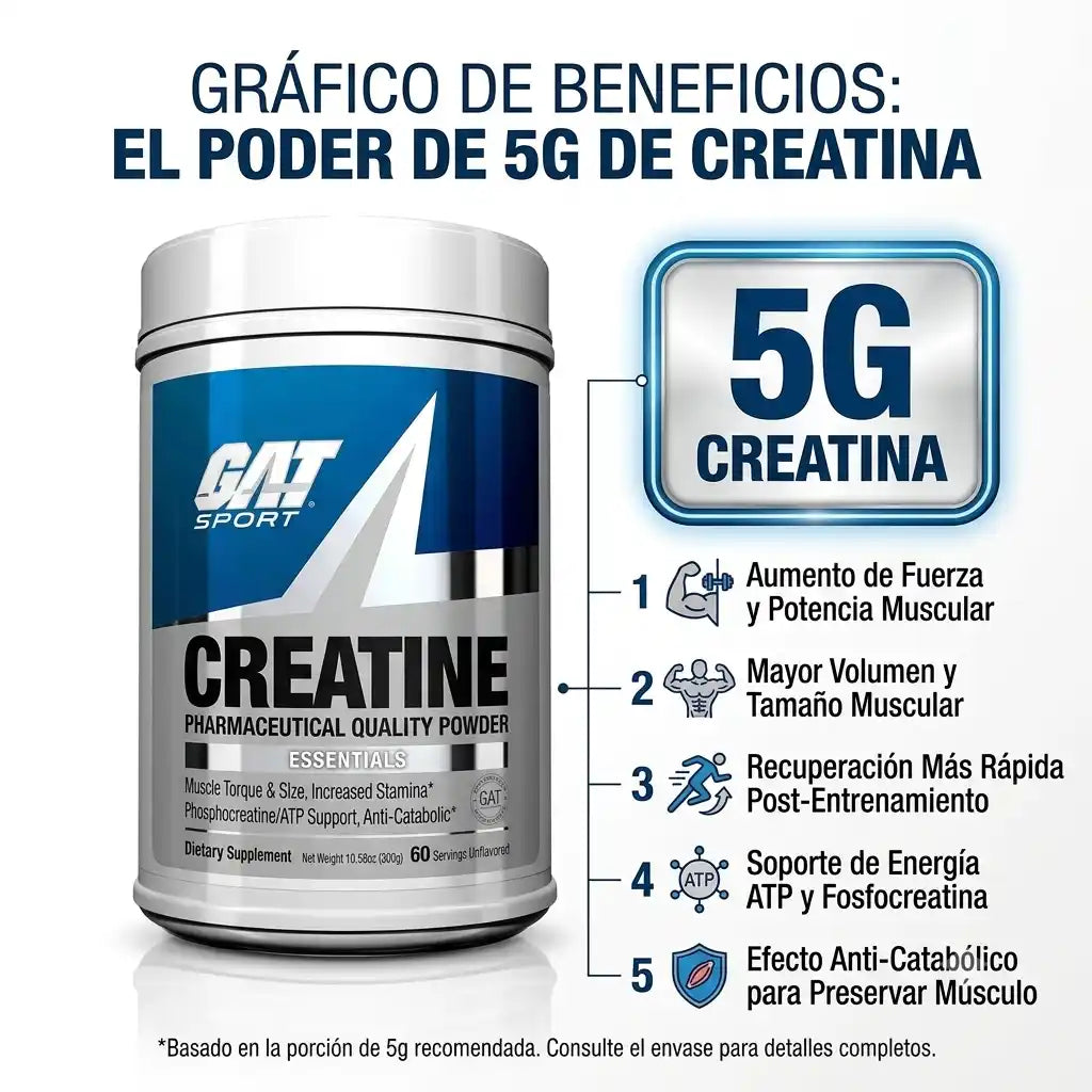 GAT SPORT CREATINE | Creatina Monohidratada (300G)