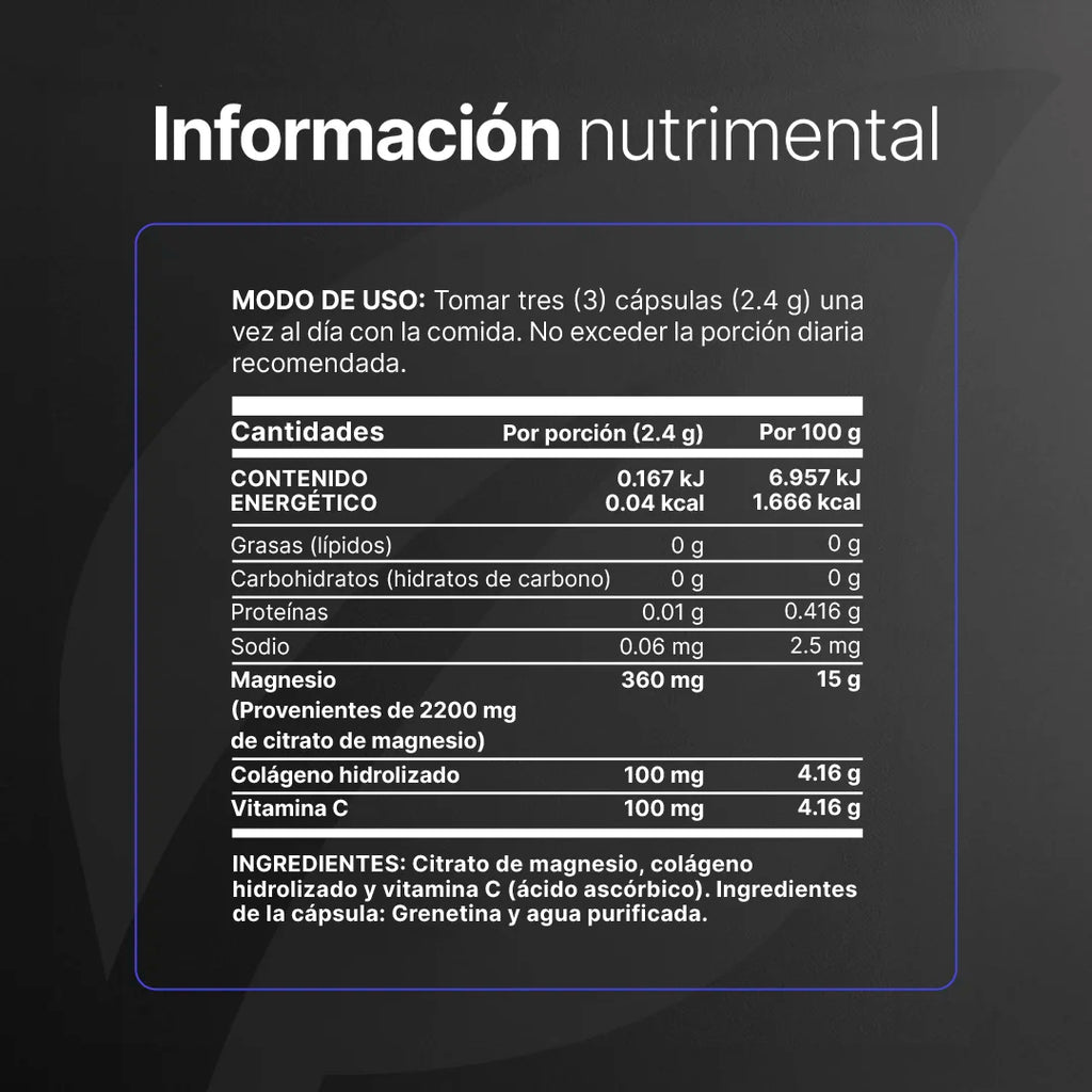 B-LIFE CITRATO DE MAGNESIO | Mineral esencial de alta absorción (120 caps)