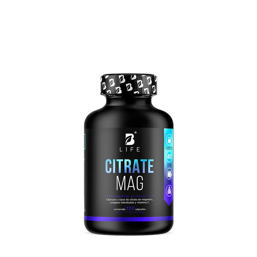 B-LIFE CITRATO DE MAGNESIO | Mineral esencial de alta absorción (120 caps)