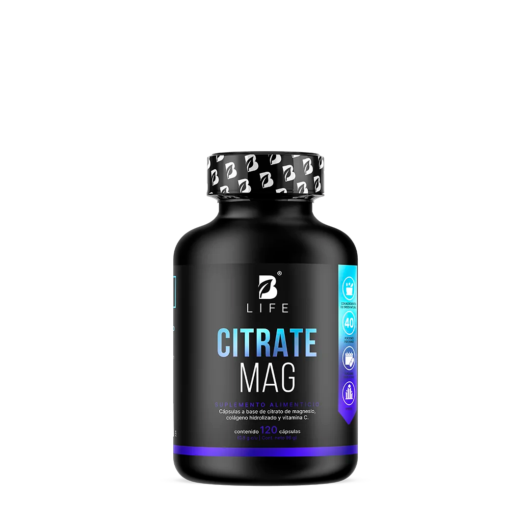 B-LIFE CITRATO DE MAGNESIO | Mineral esencial de alta absorción (120 caps)
