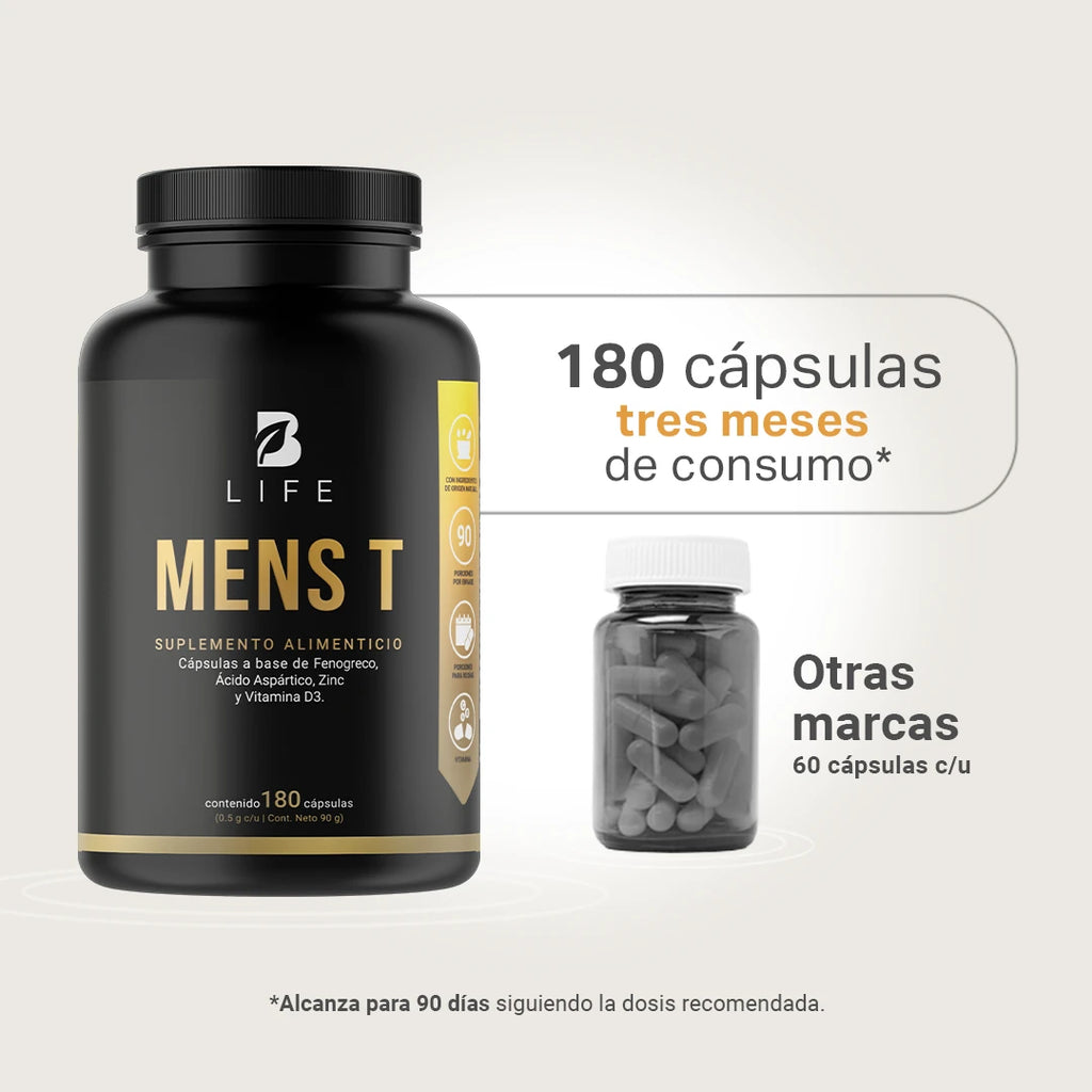 B-LIFE MENST T | Fórmula de soporte hormonal masculino (180 caps)