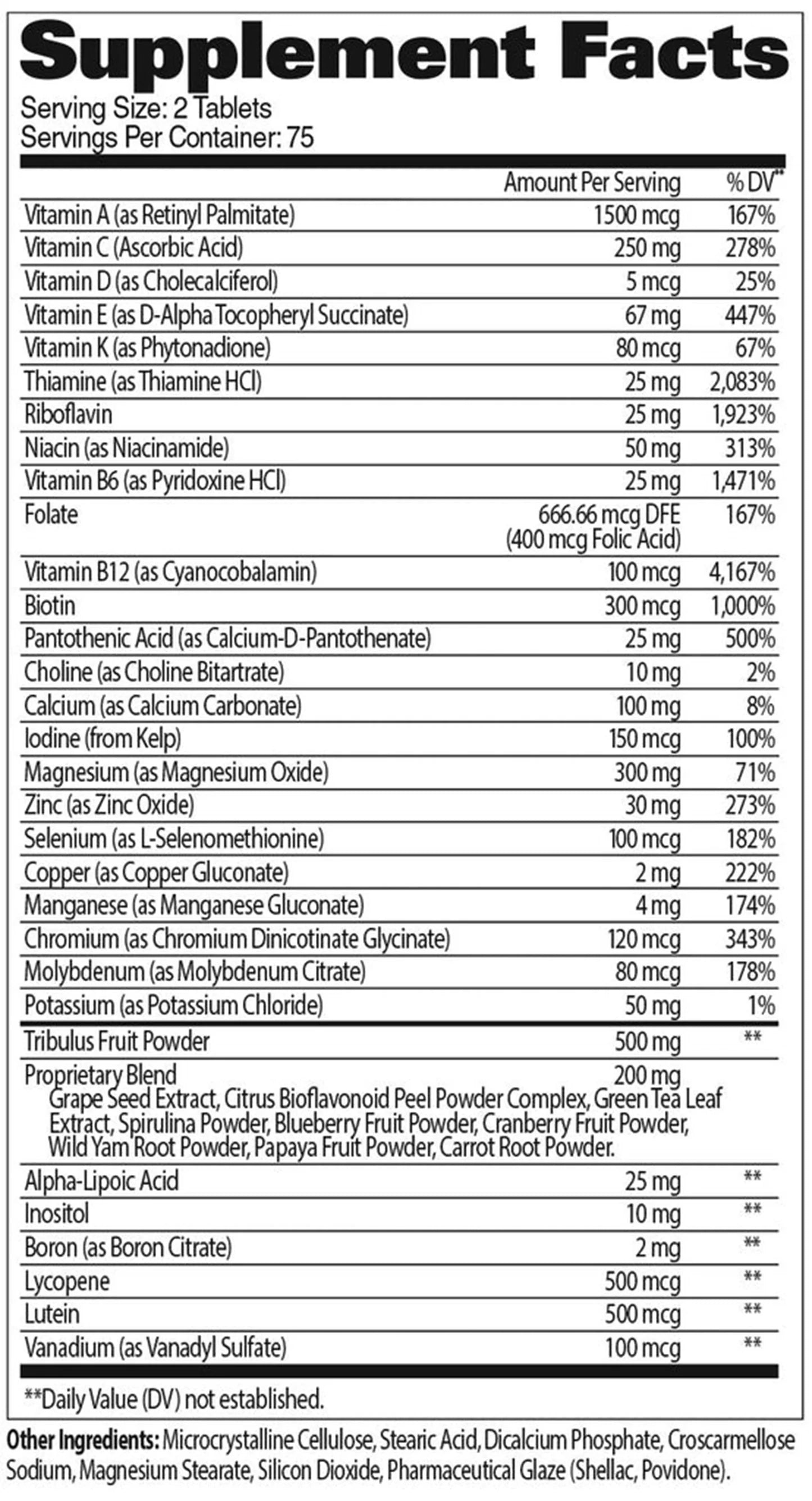 Multivitamin + Test 60CT