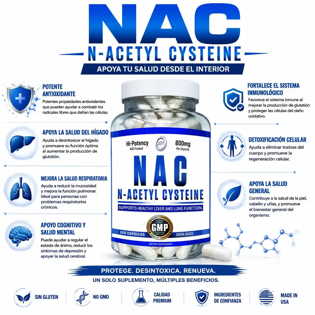 NAC N-Acetil Cisteína 100CAPS | Hi-Tech