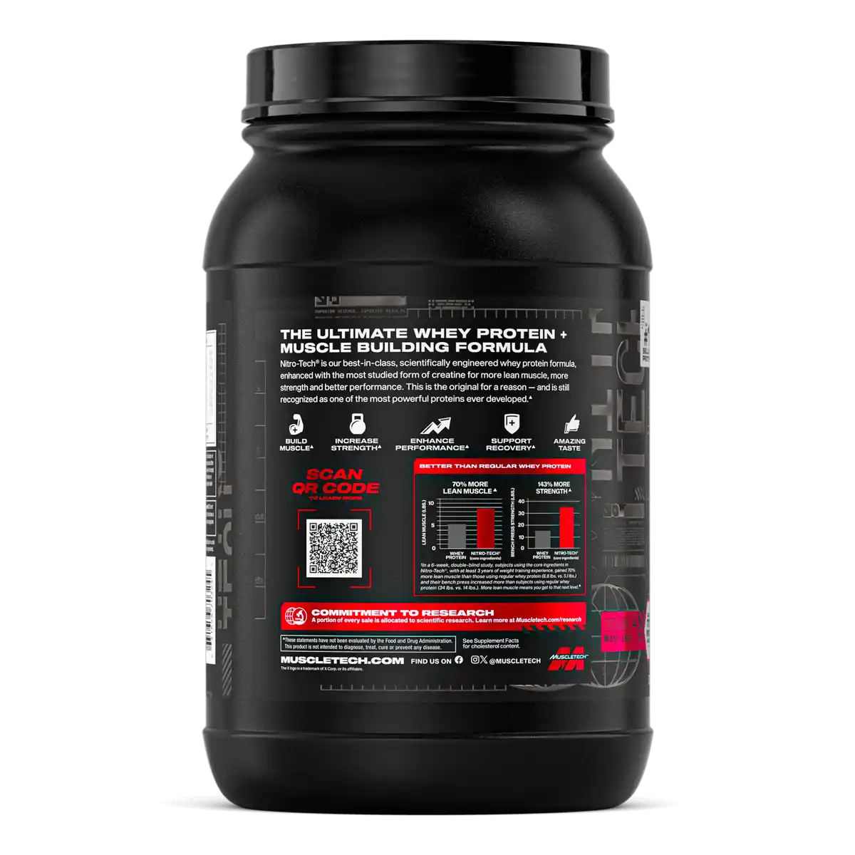 MUSCLETECH NITROTECH | Proteína Whey Enriquecida (2LB)