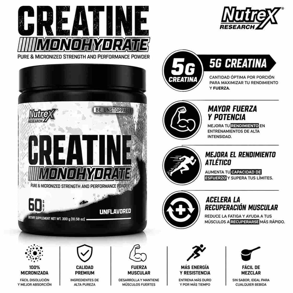 NUTREX CREATINE | Creatina Monohidratada (300G)