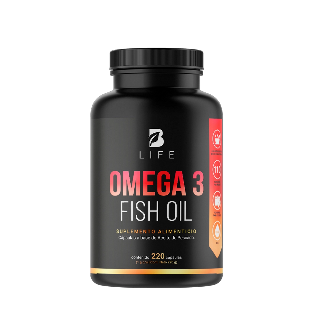 B-LIFE OMEGA 3 FISH OIL | Aceite de Pescado Omega-3 (220 caps)