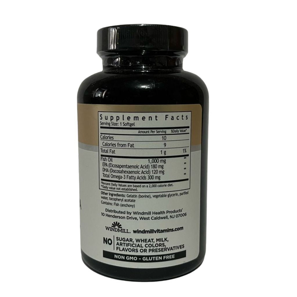 WINDMILL OMEGA 3 | Aceite de Pescado Omega-3 1000mg (180caps)