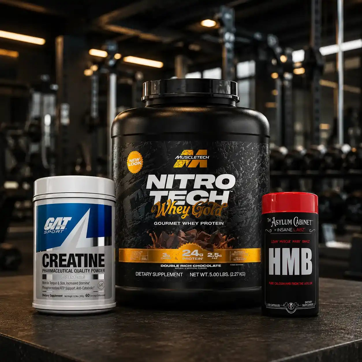 PACK GANANCIA MUSCULAR | Proteína + Creatina + HMB