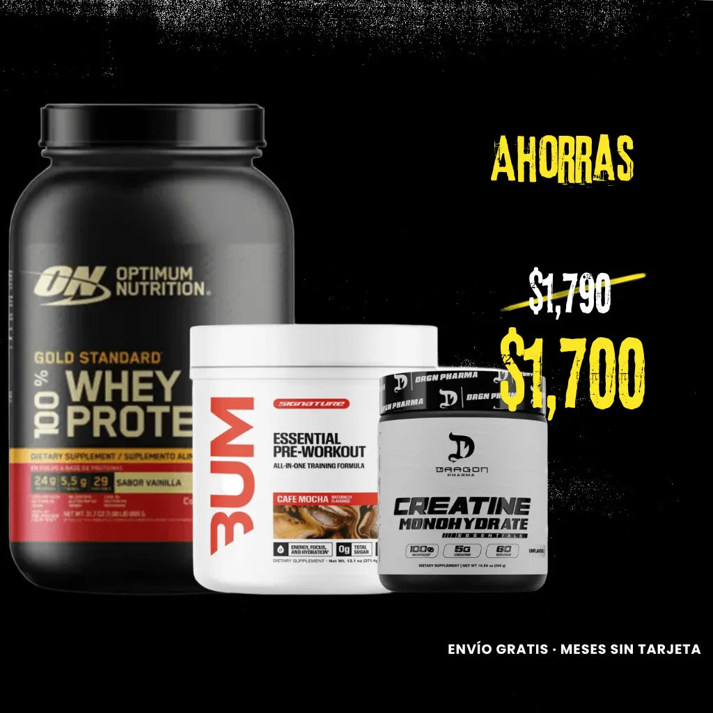 PACK STARTER | Proteína + Creatina + Pre-entreno | Kit de Iniciación