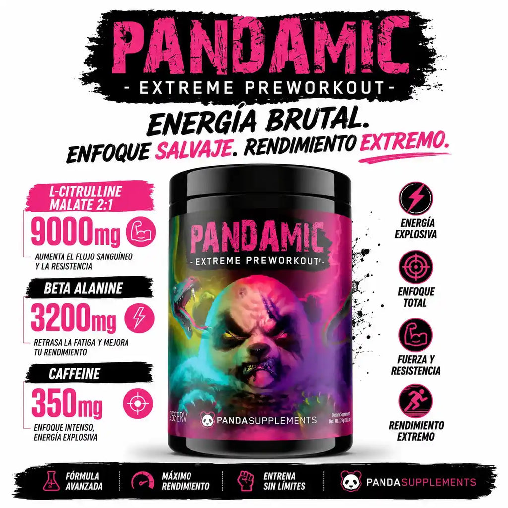 PANDAMIC EXT | Pre Entreno Estimulante Extra Fuerte (30 serv)