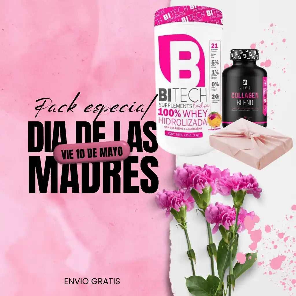 Pack Día de Mamá — Proteína + Colágeno + Joya | Bi-Tech & B-Life